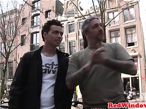 Real amsterdam hooker pussylicked and pulverized