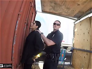 boink the Cops Latina woman caught inhaling a cops manhood
